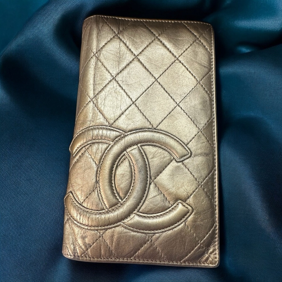 Chanel Handbags - Women's Chanel Gold Wallet